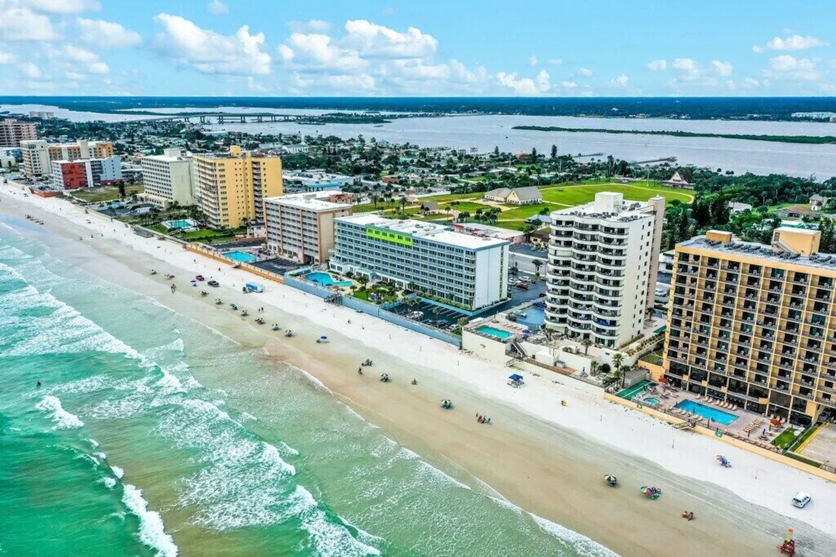 Turquoise Atlantic from above